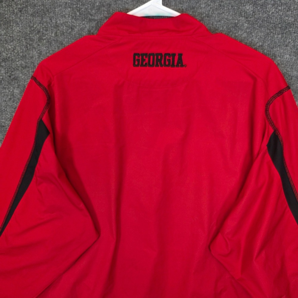 Nike Quarter Zip Windbreaker Men Medium Red Georgia Bulldogs UGA FITSTORM Jacket - Picture 4 of 13